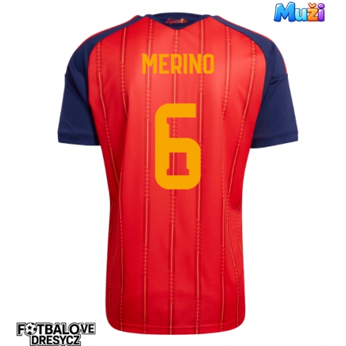 Španělsko Mikel Merino #6 Domácí Dres MS 2026 Krátký Rukáv Španělsko Mikel Merino #6 Domácí Dres MS 2026 Krátký Rukáv